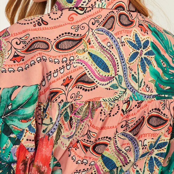 NWT MARCIANO BY GUESS Women's Amazonia Daydream Shirt in Size 4 - Picture 2 of 6